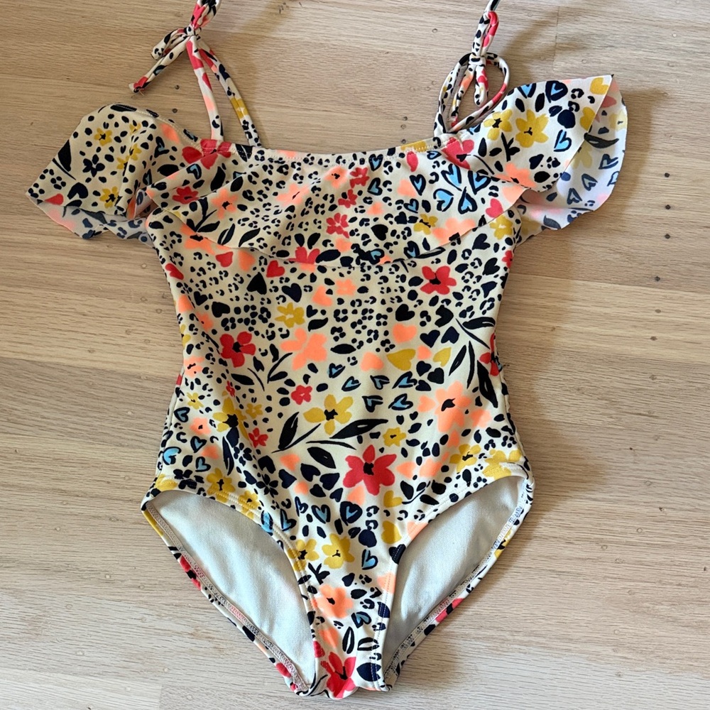Cat & Jack Multicolor Floral Kids Swim One Piece